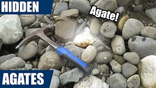 Agate / crystal hunt in a New Zealand river - plus I cut some of the finds