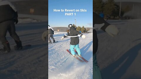 How to REVERT on skis!! #shorts #skiing #ski