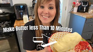 How to MAKE BUTTER in less than 10 Minutes | TWO WAYS | ONE Ingredients