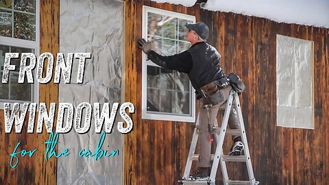 FRONT WINDOWS FOR THE CABIN | OFF GRID TIMBER FRAME | WOODWORK