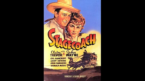 Stagecoach colorized 1939 (John Wayne, Claire Trevor, John Carradine)