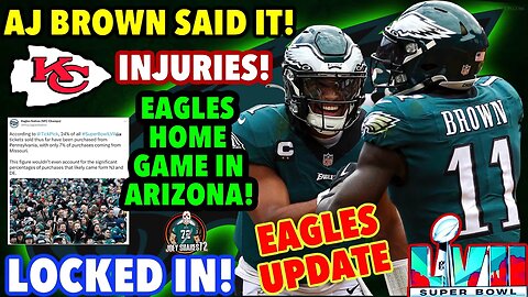 WOW! ANOTHER EAGLES HOME GAME!? AJ BROWN JUST SAID THIS! EAGLES VS CHIEFS INJURY REPORT! UPDATE!
