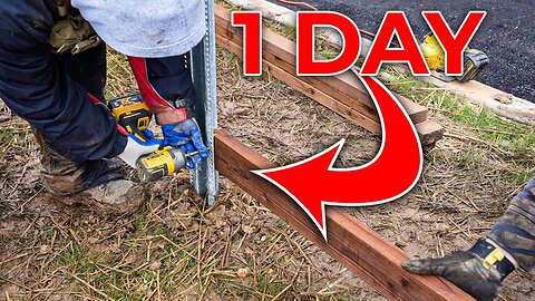 Building a Fence in 1 Day (EVEN SETTING POSTS)