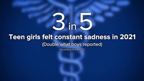 Major rise in concern for teen girl's mental health as the CDC reports every 3 in 5 feel hopeless or sadness