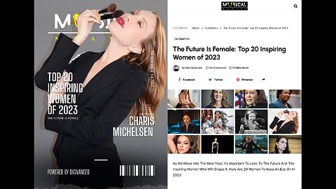 ARTICLE: "THE FUTURE IS FEMALE: TOP 20 INSPIRING WOMEN OF 2023" NAMES ACTRESS CHARIS MICHELSEN