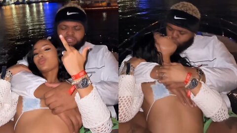 Druski Tongue Kiss Rubi Rose on a Yacht