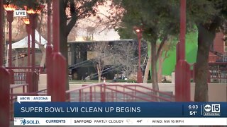 Super Bowl LVII cleanup begins