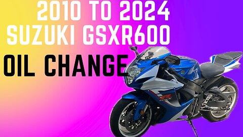 Suzuki gsxr600 oil change