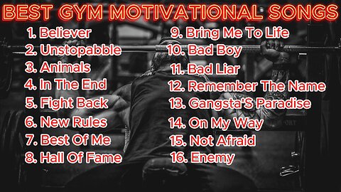 BEST GYM MOTIVATIONAL SONGS | GYM SONGS | TOP WORKOUT SONGS | ENGLISH GYM SONG | TOP SONGS