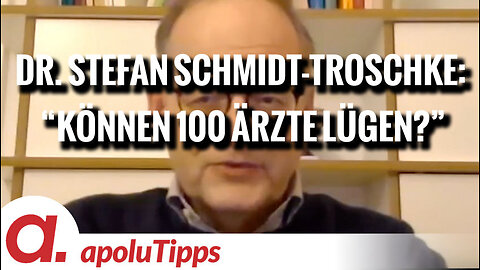 Interview mit Dr. Stefan Schmidt-Troschke – “Können 100 Ärzte lügen?”