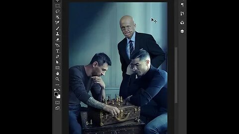 Adding People to Photos in Photoshop Messi Ronaldo playing chess #messi #ronaldo #chess