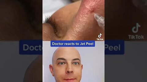 Doctor reacts to the jet peel! #jetpeel #highpressuredair #dermreacts #doctorreacts