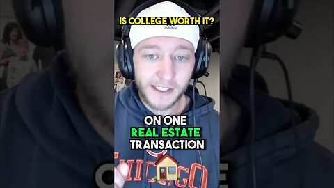Real Estate Investing vs College 🏘️ #shorts