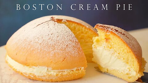 超鬆軟下雪波士頓派蛋糕 像冰淇淋般口感 ┃Boston Cream Pie