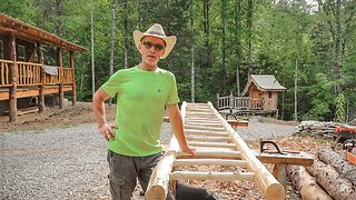 MAN BUILDS DIY SATELLITE TOWER LADDER PART IV