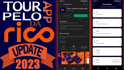 Tour pelo APP RICO - vendo as novidades do aplicativo da corretora