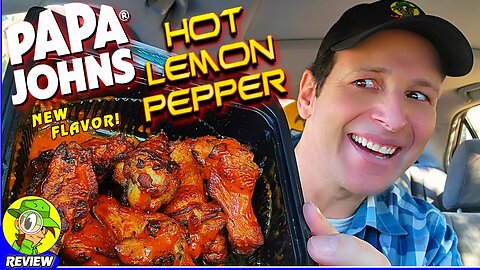 Papa John's® HOT LEMON PEPPER WINGS Review 🔥🍋🍗 New Flavor! 😍 Peep THIS Out! 🕵️‍♂️