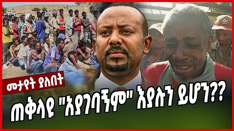 ጠቅላዩ ''አያገባኝም'' እያሉን ይሆን?? | Abiy Ahmed | Ethiopia | Amhara | Prosperity