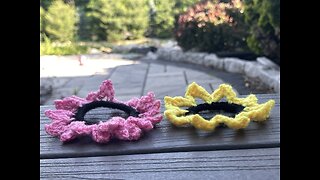 Handcrafted sunflower scrunchie idea’s for beginners #crochet #craft #art #diy