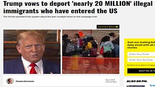 President Trump Vows to Deport Biden's 20 Million ILLEGALS