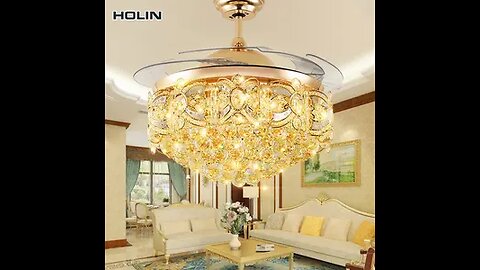 {Light Fixture} Luxury Golden Crystal LED Chandelier Light Fixture