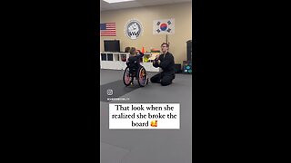 Wheelie kid breaks her first board