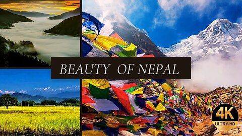 🇳🇵Nepal 4K - Scenic Relaxing Scenes With Calming Music | Aerial | Many Nature Scenes