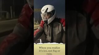 Ice on your Visor while riding a motorcycle