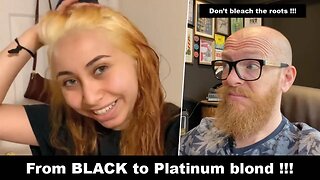 From BLACK to PLATINUM BLOND !!! Hairdresser reacts to hair fails