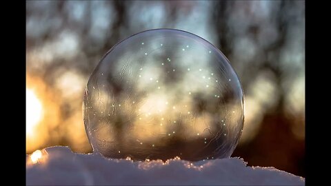 SLEEP, RELAXATION and MEDITATION - Snow Bubble with Ambient Drone Solfeggio Soundscape