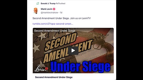 Donald J Trump TS post Feb 2, 2023 - Mark Levin "Second Amendment Under Siege"