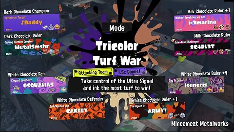 Splatoon 3 - Splatfest #4: Dark vs. Milk vs. White Chocolate - Tricolor Battles (Dark Chocolate!)