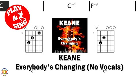 KEANE Everybody's Changing FCN GUITAR CHORDS & LYRICS NO VOCALS