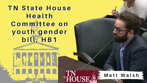 Matt Walsh, TN State House Health Committee On Youth Gender Bill, HB1