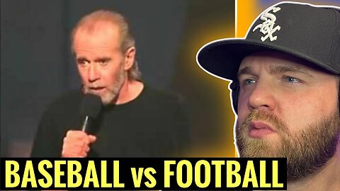 My mind is blown. I never thought of this | George Carlin- Baseball vs Football (Reaction)