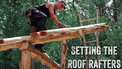 S2 EP24 | TIMBER FRAME | FOREST KITCHEN | SETTING THE ROOF RAFTERS