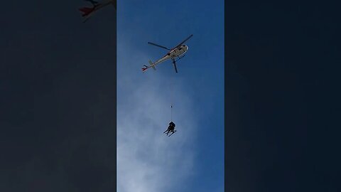Stranded when chair lift breaks rescue #switzerland #suisse #ski #skiing #helicopter #rescue #shorts