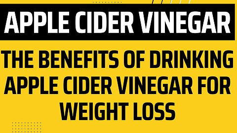 REAL REASON WHY APPLE CIDER VINEGAR MAY HELP WITH WEIGHT LOSS