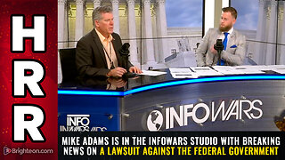 Mike Adams is in the InfoWars studio with breaking news on a lawsuit...