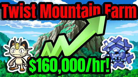 I FARMED Twist Mountain for 1 Hour with Meowth! | PokeMMO Beginner Money Making Guide