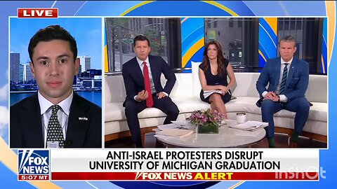 Anti Israel protest dierupt University of Michigan graduation.