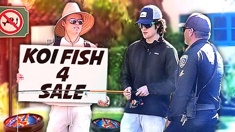 We Went Koi Fishing In Public Ponds Prank (COPS CALLED)