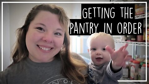 Our Temporary Pantry Solution//What I'm Doing About No Kitchen Cabinets