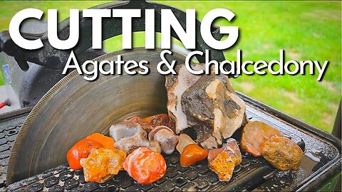 Cutting Agates with Saw | Exposing Bands Inside Lake Superior Agates & Chalcedony | Lapidary