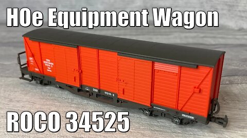 Roco 34525 - HOe scale bogie Equipment wagon - Unboxing & Review