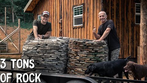 WILD HOGS AT THE OFF GRID CABIN | ROCKS FOR THE CABIN & ANTIQUE CHINA CABINET