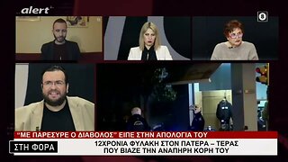 12 χρόνια φυλακή στον πατέρα - τέρας που βίαζε την ανάπηρη κόρη του (Alert, 6/2/2023)