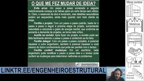 Por que mudei de ideia sobre passo a passo de projetos - Eng. Estrutural