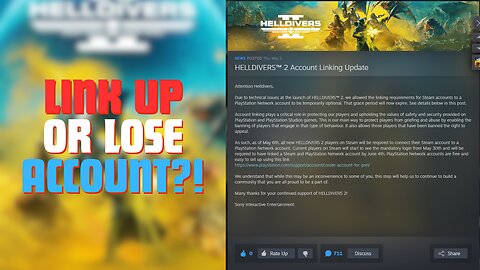 Helldivers 2 Account Link Up or Lose Out! Update Deadline May 30th (Players Upset)