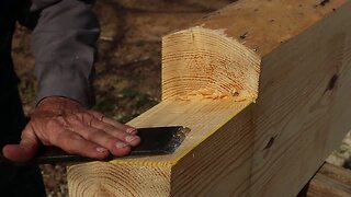 Complete Log Layout Pt 2, Cleaning the Notches - Dovetail Log Cabin Build (Ep 26)